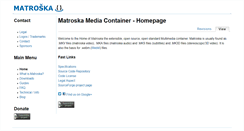 Desktop Screenshot of matroska.org