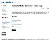 Tablet Screenshot of matroska.org